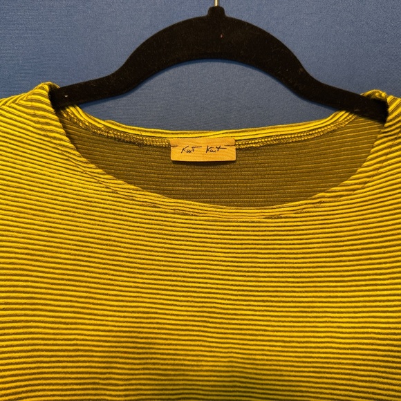 Knit Knit brand Roomy Sweater, Yellow/Green Plus/Reg/OS Made in Italy - Picture 3 of 7